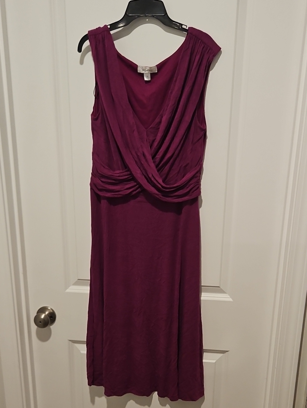 Dressbarn Sleeveless Draped Midi Dress